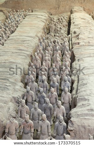 Xian, China. June 28: The Terracotta Army or the 