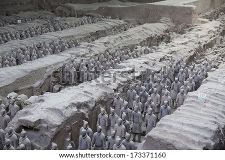 Xian, China. June 28: The Terracotta Army or the \