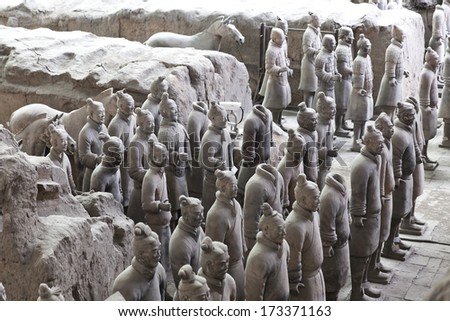 Xian, China. June 28: The Terracotta Army or the 