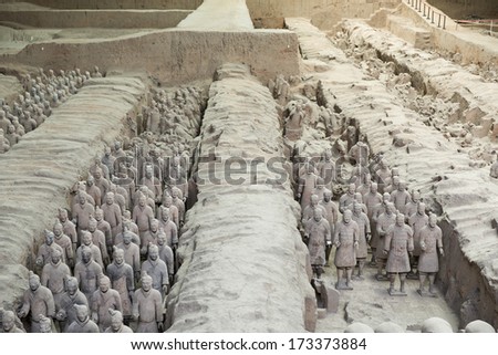 XIAN, CHINA. JUNE 28: The Terracotta Army or the 