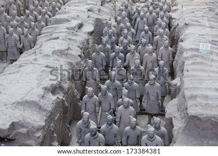 XIAN, CHINA. JUNE 28: The Terracotta Army or the \
