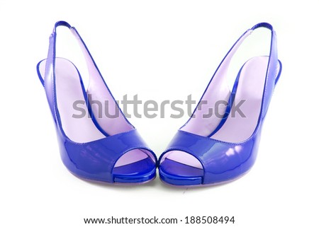 Blue shoes isolated on a white background