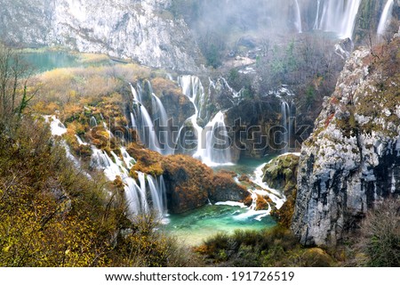 Breathtaking view in the Plitvice Lakes National Park Croatia Breathtaking view in the Plitvice Lakes National Park Croatia