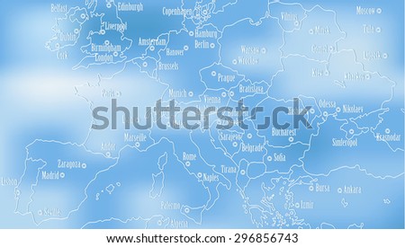 Creative map of Europe.