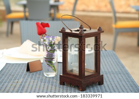 red rose on the table
