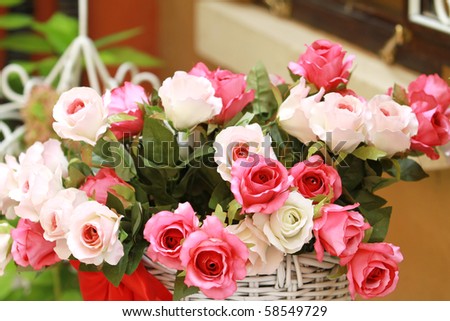 big pink roses pictures. stock photo : Big Pink Roses Bouquet