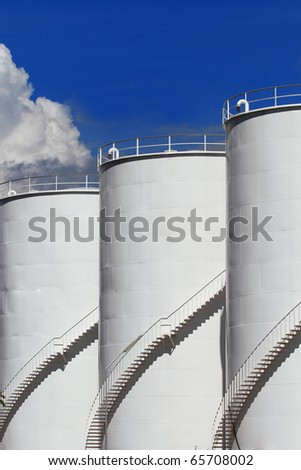 Fuel tank and blue sky