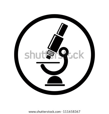 Vector microscope icon Vector microscope icon