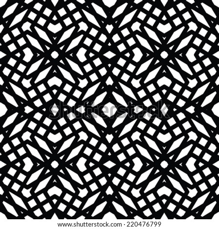 Monochrome messy seamless pattern with parallel lines, black and white infinite geometric mosaic textile, abstract vector textured web visual covering.