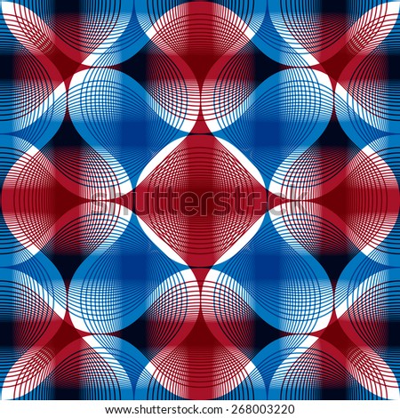 Seamless geometric vintage background, floral lined seamless pattern, illustration.