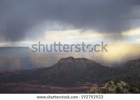 Storm above Grand Canyon, Arizona, USA