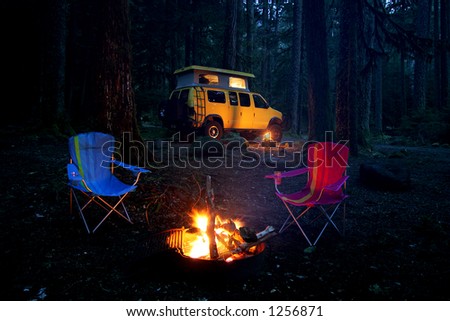 Camping with 4x4 RV van at Mt.Rainier State Park, WA