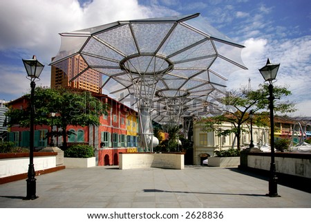 stock photo Singapore City Clark Quay
