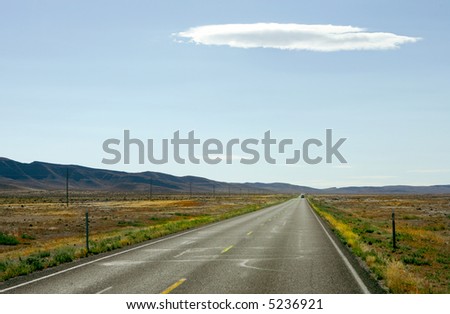 Deserted highway in high mountains, Utah