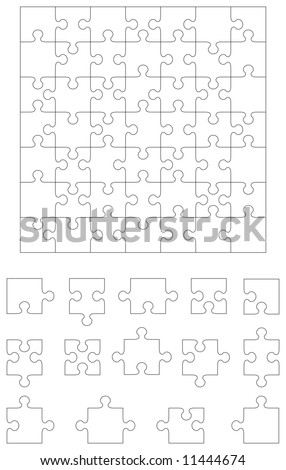 jigsaw puzzle template. stock vector : jigsaw puzzle,