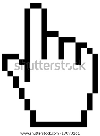 stock photo : computer mouse pointer hand icon