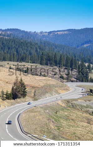 Road through mountains