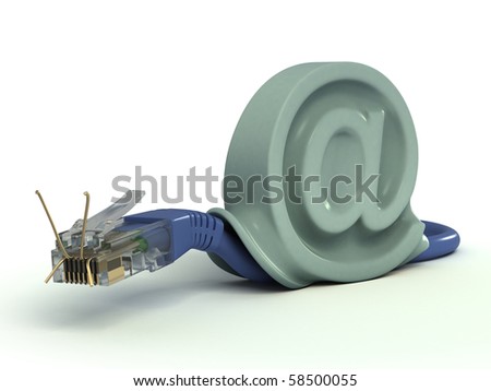 Ethernet on Ethernet Cable   Snail Stock Photo 58500055   Shutterstock