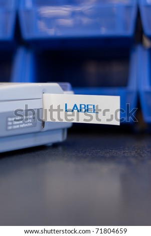 Label maker machine with various labels for organization