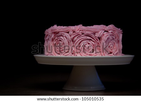 Cake Decorated with Pink Roses - Homemade Decorating DIY for Birthday