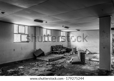 The interior of Gonjiam Psychiatric Hospital in South Korea. The building was abandoned nearly twenty years ago, but never demolished.