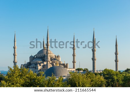 The Blue Mosque in late afternoon.