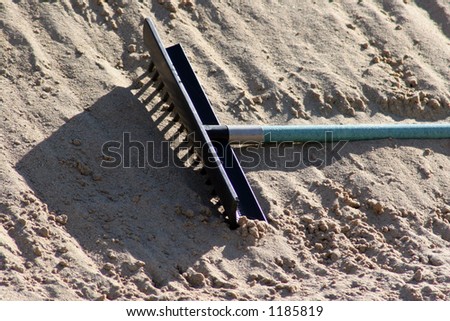 rake in the sand trap