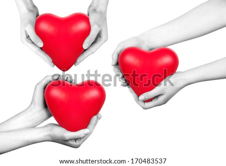 Health insurance or love concept isolated Health insurance or love concept isolated