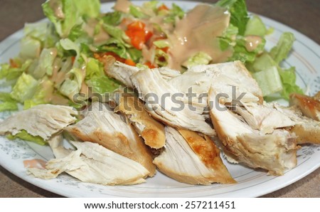 Oven Roasted Chicken with Side Salad and Fat Free Dressing
