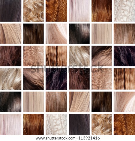 collage, Hair Colors Set