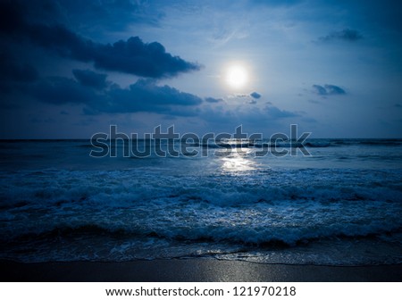 Moon under ocean