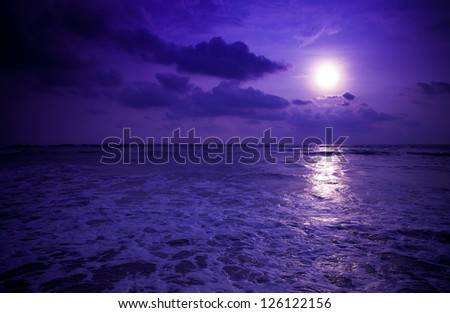 Moon under ocean