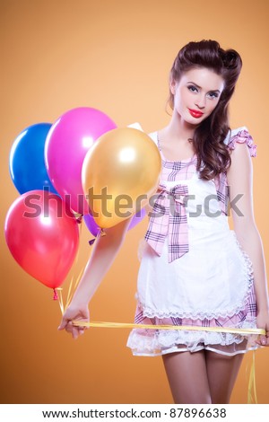 beautiful  pin up with balloons