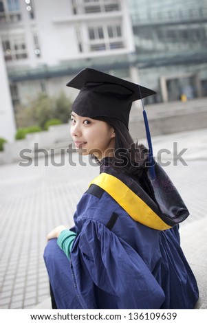 Asian master girl graduate looking for future
