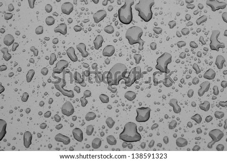 water drop on paint surface,black and white