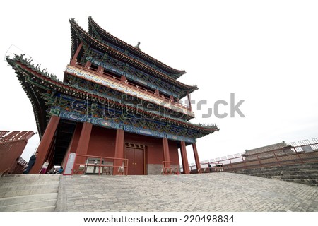Zhengyangmen Gate (Qianmen),famous gate located at the south of Tiananmen Square in Beijing, China