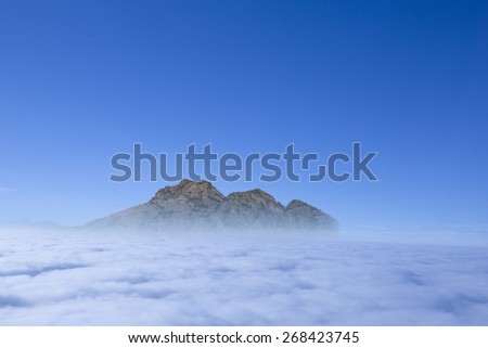 Mountain in cloud,China north