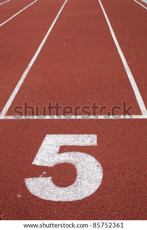 number on the red track in a school