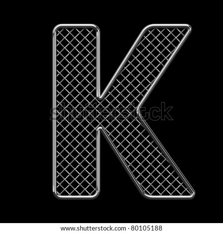 stock photo Letter K from metal wire alphabet for car tuning There is a