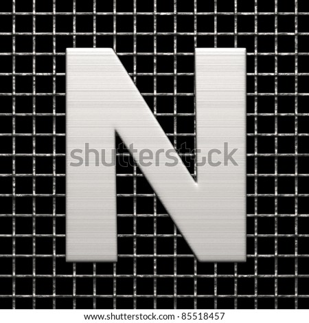 Metal Letter N