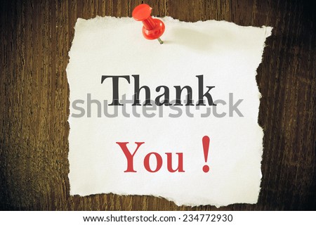 text thank you on the the packing paper box texture background
