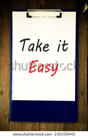 Take it Easy
