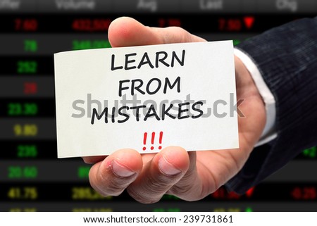 Learn from mistakes concept