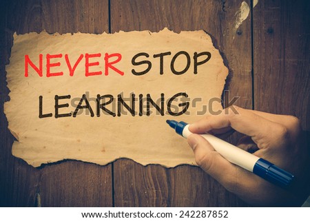 Hand writing never stop learning