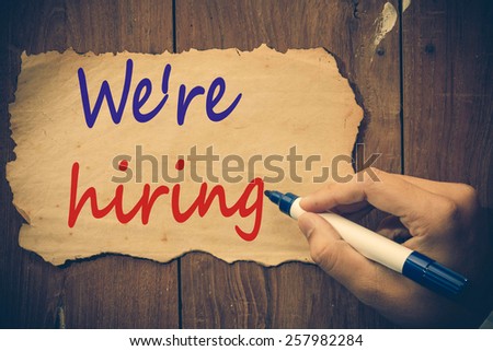 we\'re hiring