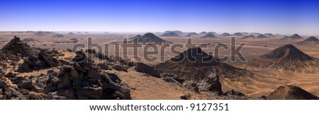 Black Desert Panorama (Martian Landscape)