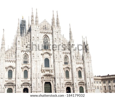 Milan Cathedral Isolated