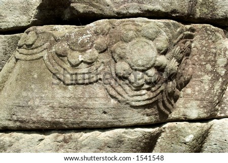 Carving in Angkor Thom