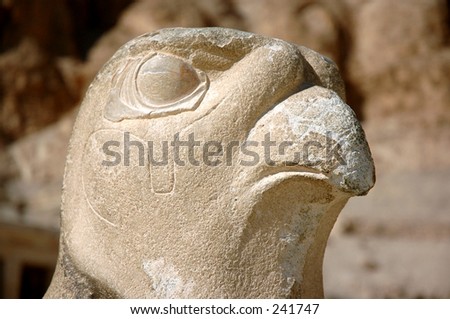 Bird statue at the temple of Queen Hatshepsut, Egypt
