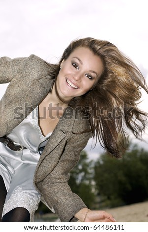 Portrait of jump women